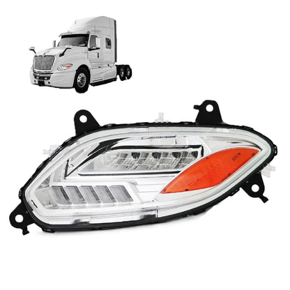 International LT625 2018-2023 Silver reflective LED Headlights with DRL