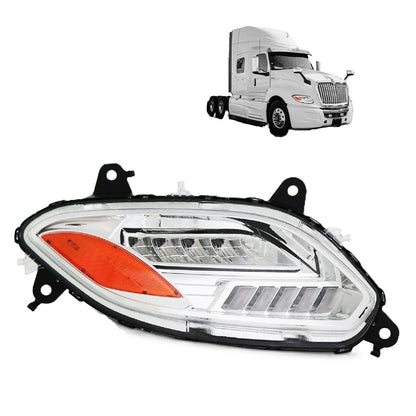 International LT625 2018-2023 Silver reflective LED Headlights with DRL
