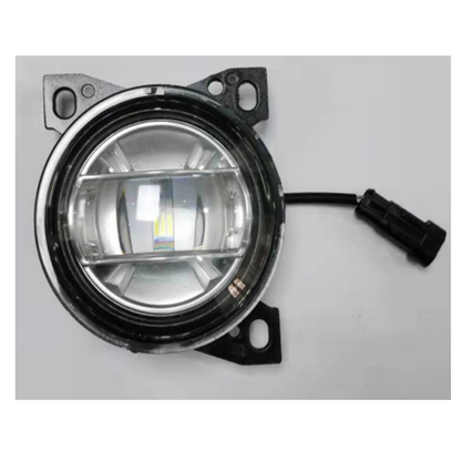 LED Fog Lights Assembly for Kenworth T660 2013-2021, Peterbilt 579 2013-2022, Peterbilt 587 2013-2022,  Clear Lens White Housing Fog Lamp