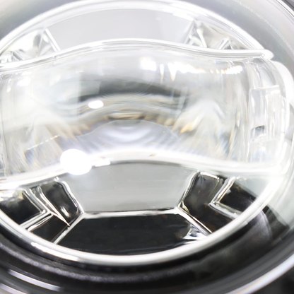 LED Fog Lights Assembly for Kenworth T660 2013-2021, Peterbilt 579 2013-2022, Peterbilt 587 2013-2022,  Clear Lens White Housing Fog Lamp