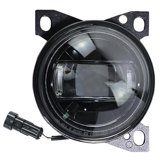 LED Fog Lights Assembly for Kenworth T660 2013-2021, Peterbilt 579 2013-2022, Peterbilt 587 2013-2022,  Black Housing Fog Lamp