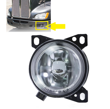 Fog Lights Assembly for Kenworth T660 2008-2015, Clear Lens White Housing Fog Lamp