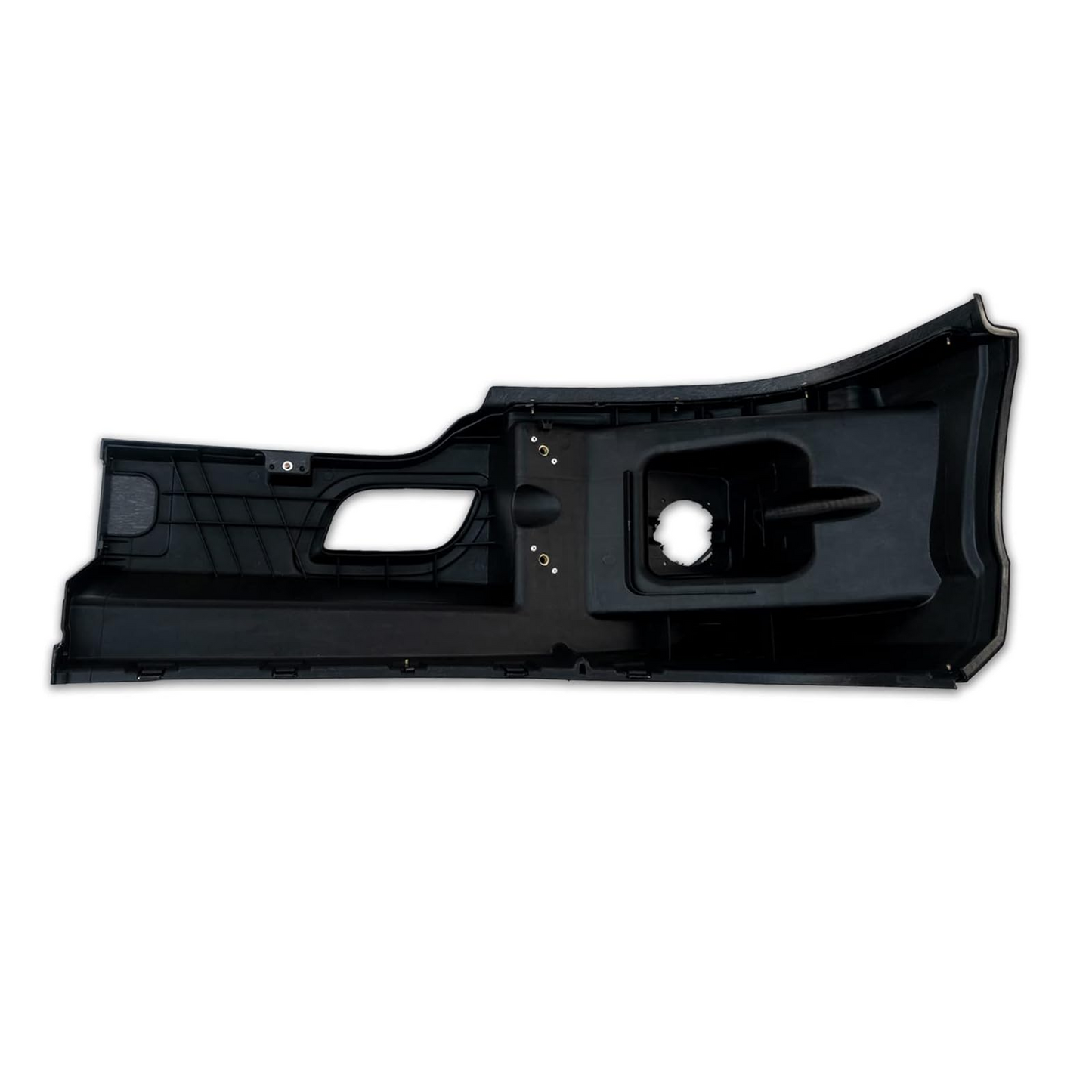 适用于 Kenworth T680 2013-2021 的黑色塑料前保险杠角件，带雾灯孔，驾驶员侧左侧/乘客侧右侧