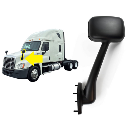 Freightliner Cascadia 2008-2017 Hood Mirror Black Left Driver Side FHM011B-D