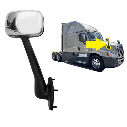 Freightliner Cascadia 2008-2017 Hood Mirror Right Passenger Side Chrome Cover FHM011C-P
