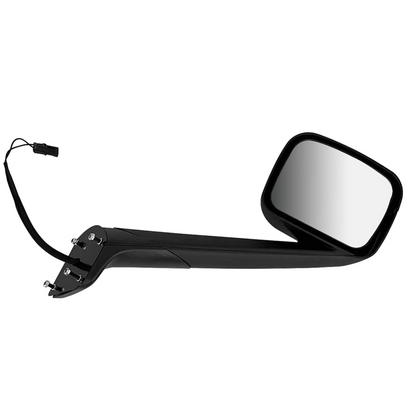 Freightliner Cascadia 2018+ Hood Mirror with Heated Glass, Black Cover | Right Passenger Side