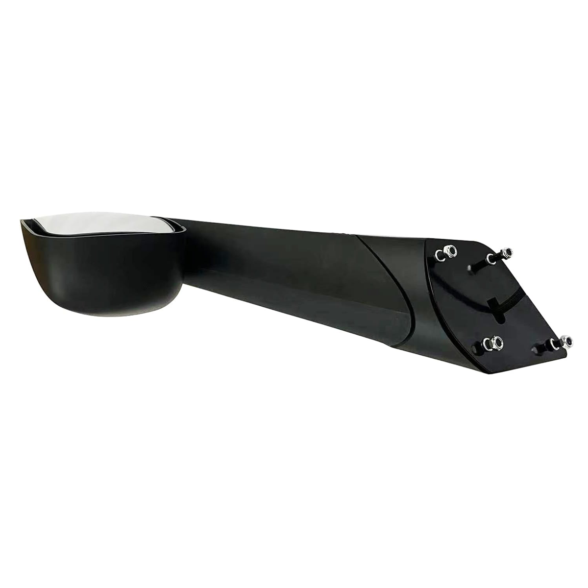 Freightliner Cascadia 2018+ Hood Mirror with Heated Glass, Black Cover | Right Passenger Side
