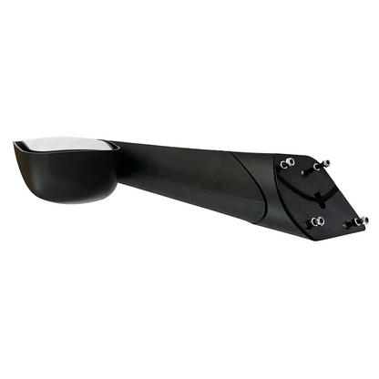 Freightliner Cascadia 2018+ Hood Mirror with Heated Glass, Black Cover | Right Passenger Side