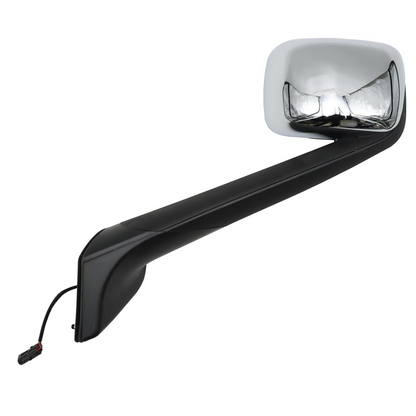 Freightliner Cascadia 2018+ Hood Mirror with Heated Glass Chrome Left Driver Side