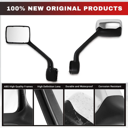 Kenworth T680 2013-2020  Peterbilt 579  2010-2017  Peterbilt 587  2010-2017  Hood Mirror Chrome Left Driver Side