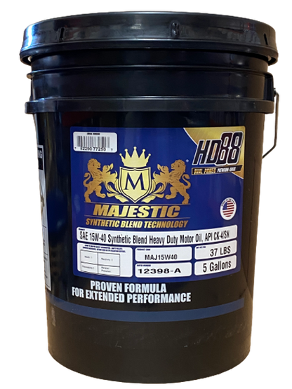 Heavy Duty Synthetic Blend 15W40 Motor Oil API CK-4/SN- 5 Gallon Bucket