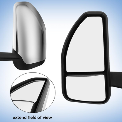 Peterbilt 579 2023+ Door Mirror with Motor & Heat | Chrome Cover