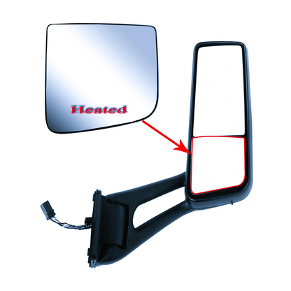 Peterbilt 579 587 2012-2020 Door Mirror Lower Convex Small Glass- Heated with Back Plate