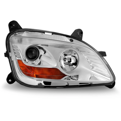 Halogen Headlight - Chrome Housing Projector Headlamp Assembly for 2011-2021 Peterbilt 579 587