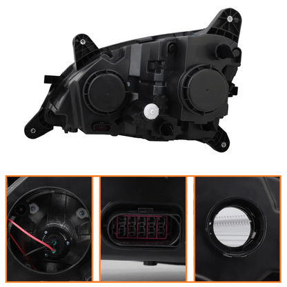 Halogen Headlight - Chrome Housing Projector Headlamp Assembly for 2011-2021 Peterbilt 579 587