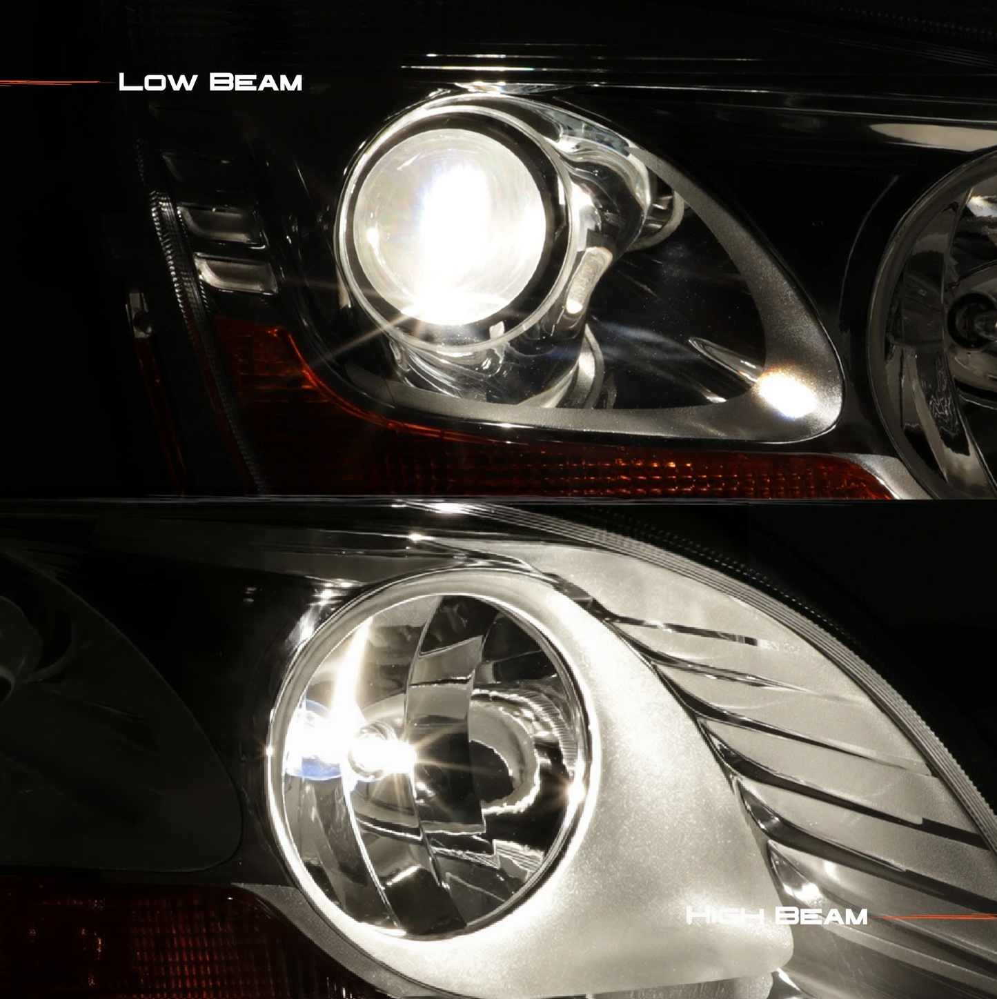 Halogen Headlight - Chrome Housing Projector Headlamp Assembly for 2011-2021 Peterbilt 579 587