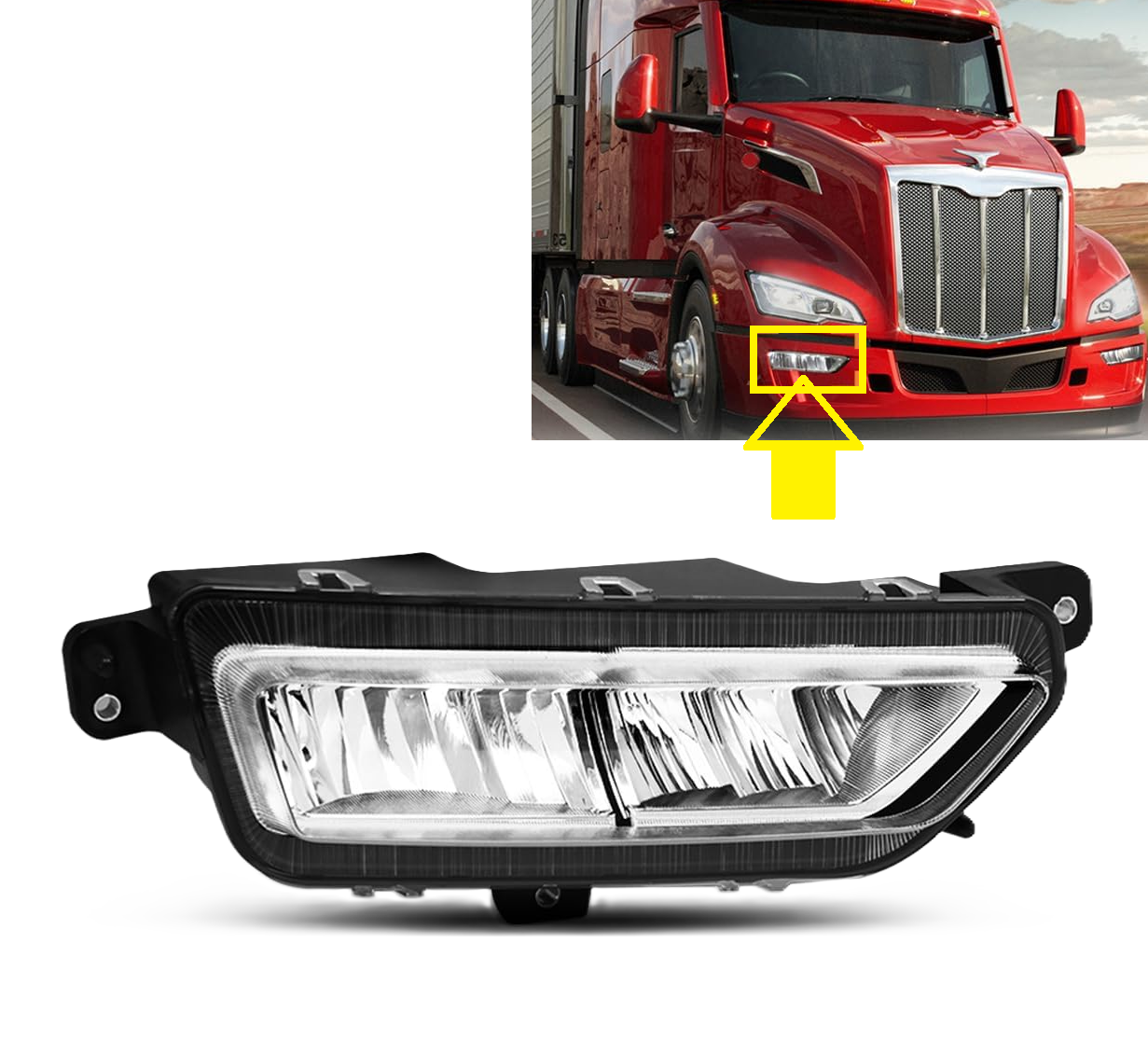 Fog Light fit for 2022+ Peterbilt 579 SEMI-Truck DOT/SAE Approved