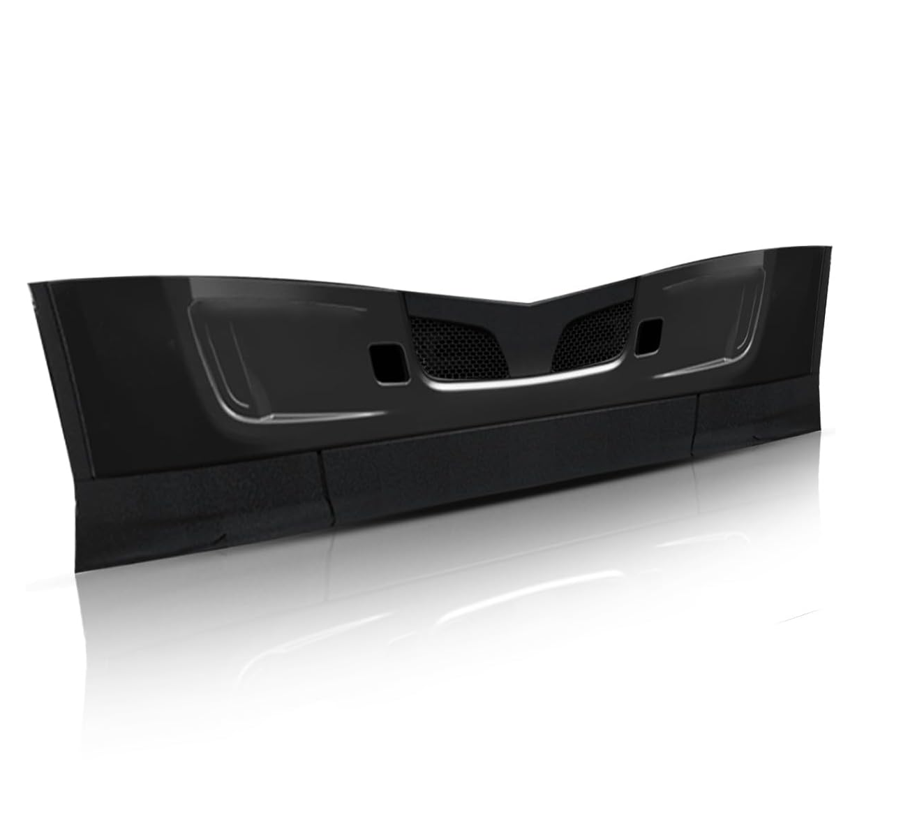 Black Bumper Assembly without Fog Light Hole for 2022+ Peterbilt 579 Semi Truck