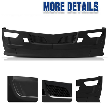 Black Bumper Assembly with Fog Light Hole for 2022+ Peterbilt 579 Semi Truck