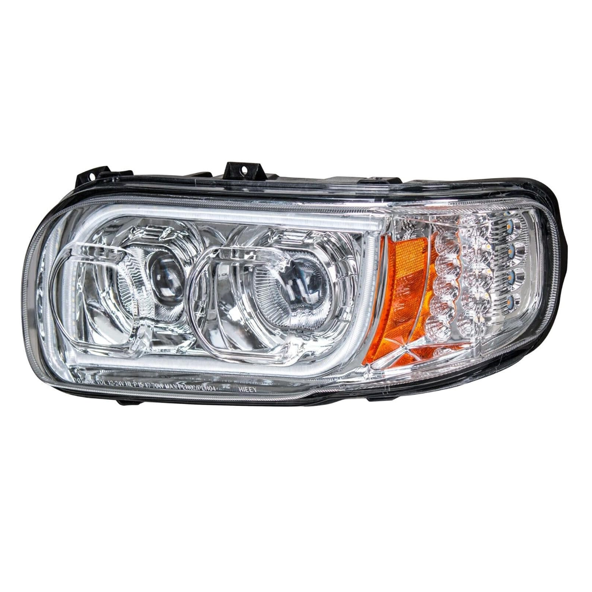 Peterbilt 388 389 2008-2018 Full LED Headlights Sequential Turn Signals Chrome 12V