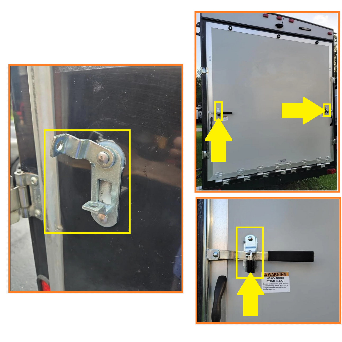 Trailer Door Lock Latch with Hasp – Cargo Ramp Security Keeper for Padlock, Durable Ramp Lock - Container door buckle