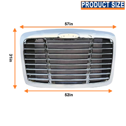 Freightliner Cascadia 2008-2017 Front Grille With Bug Screen Chrome FR-030