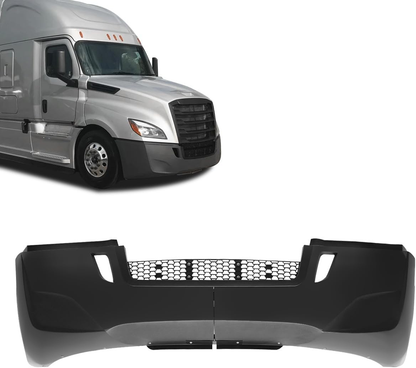 Freightliner Cascadia 2018+ Complete Front Bumper Black Trim Without Fog Lamp Hole