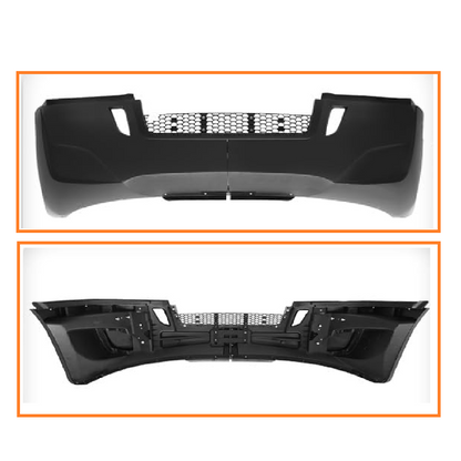 Freightliner Cascadia 2018+ Complete Front Bumper Black Trim Without Fog Lamp Hole