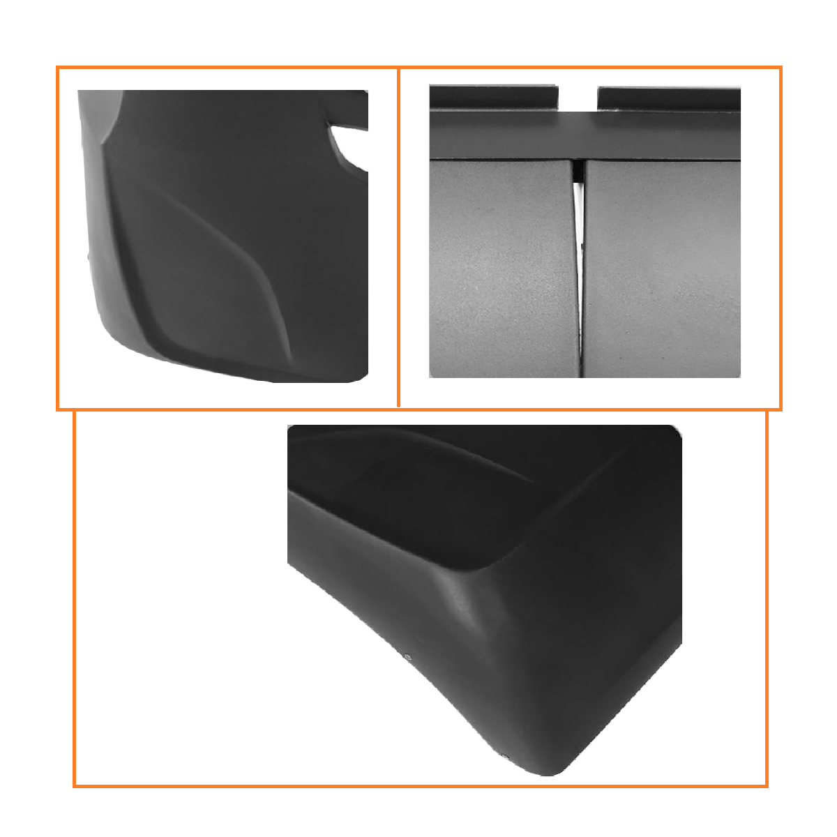 Freightliner Cascadia 2018-2025 Front Bumper, with BLACK Center TRIM and Radar Cover, NO fog light hole