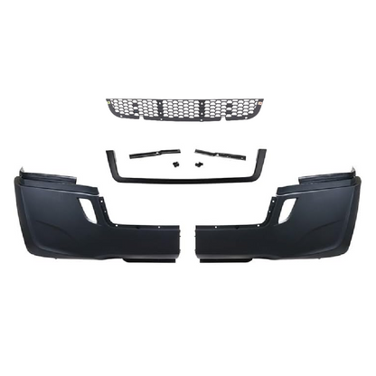 Freightliner Cascadia 2018+ Complete Front Bumper Black Trim Without Fog Lamp Hole