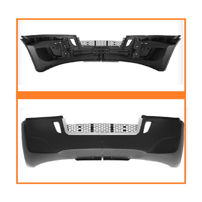 Freightliner Cascadia 2018+ Complete Front Bumper with Chrome Trim Without Fog Lamp Hole
