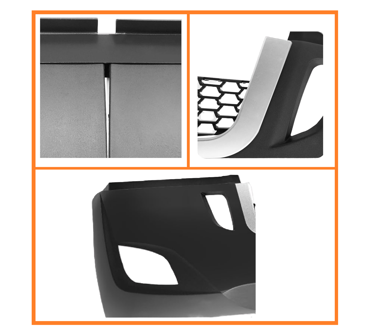 Freightliner Cascadia 2018+ Complete Front Bumper Chrome Trim with Fog Lamp Hole