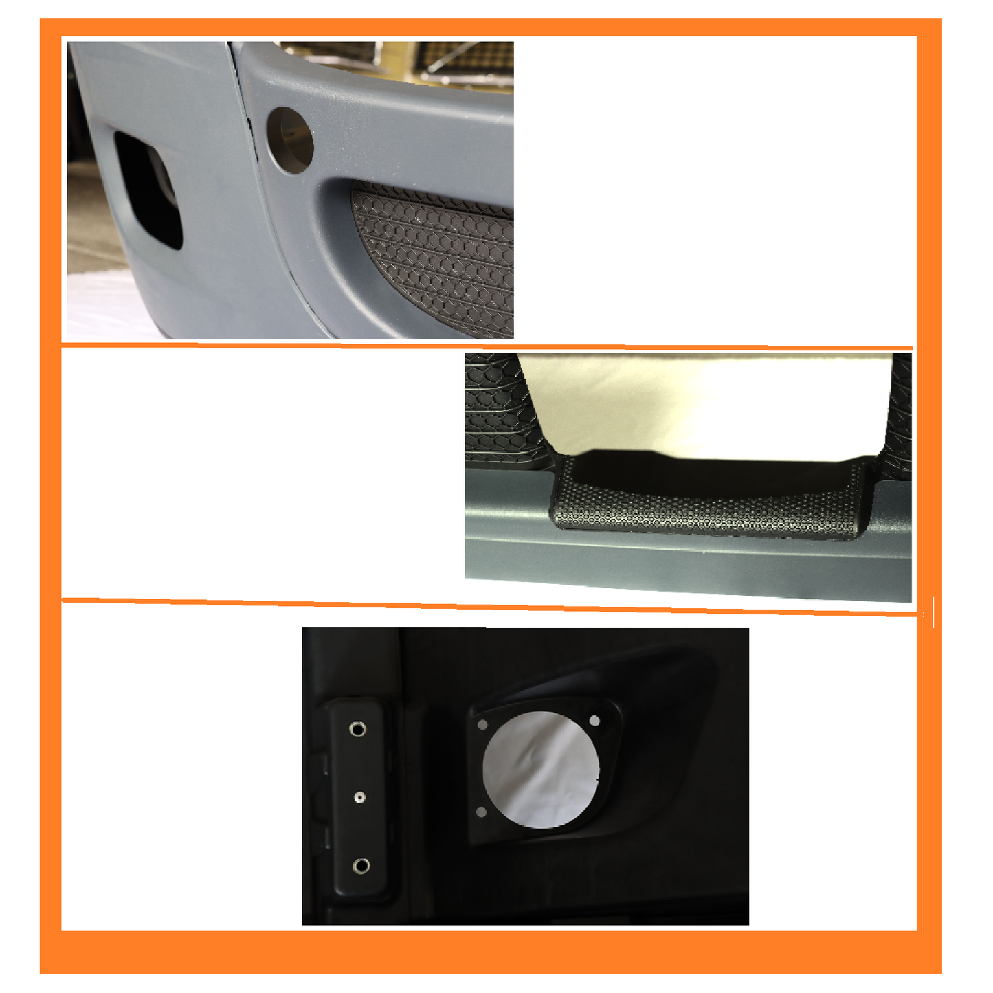 Freightliner Cascadia 2008-2017 Complete Front Bumper with Fog Lamp Hole, Black Trim Bumper