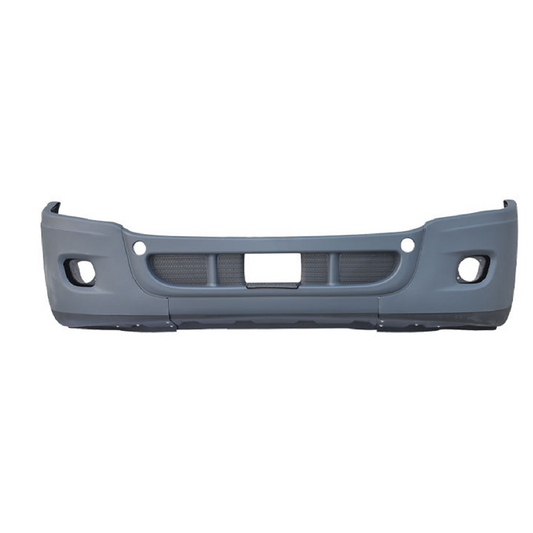 Freightliner Cascadia 2008-2017 Complete Front Bumper with Fog Lamp Hole, Black Trim Bumper