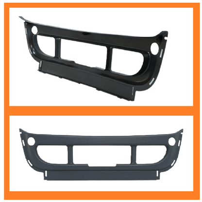 Freightliner Cascadia 2008-2017 Front Bumper Center Outer Cover, ABS Black Bumper Center Cover Trim