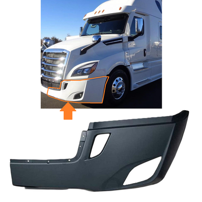 Freightliner Cascadia 2018-2024 bumper end COVER with fog light hole Left Driver Side