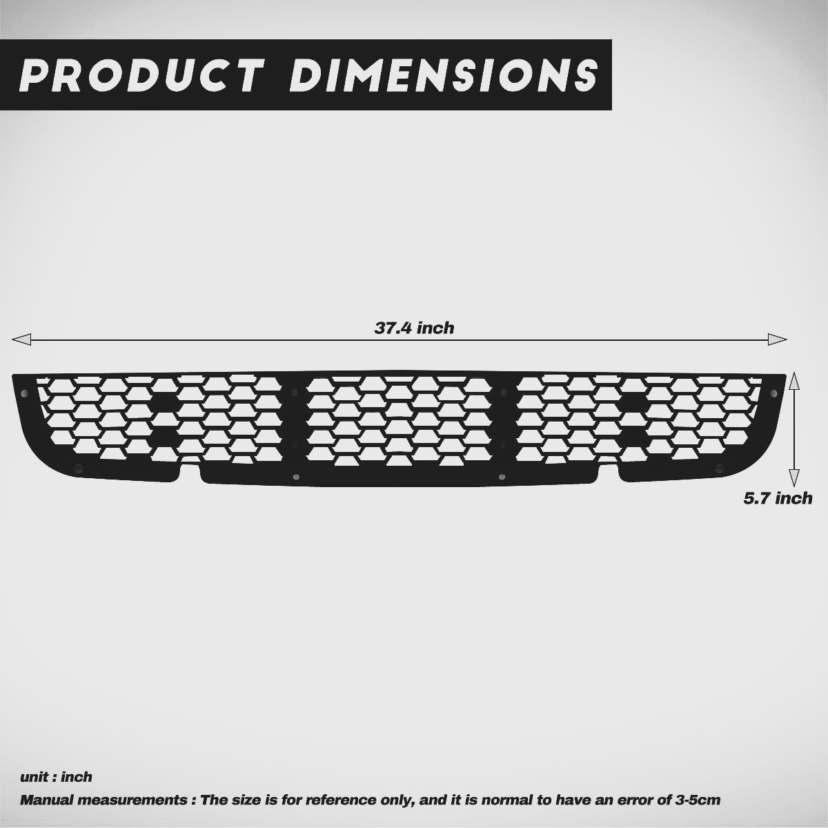 Freightliner Cascadia 2018-2025 ORIGINAL STYLE BUMPER CENTER MESH GRILLE INSERT |  2128985000