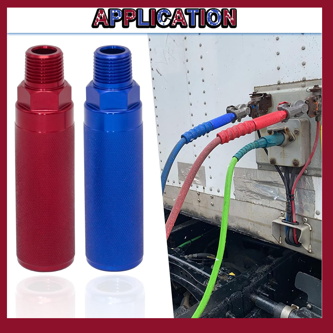Glad Hand Handles Aluminum Gladhand Grips Glad Hand Extension Handle Set Red Blue for Semi Trucks and Trailers
