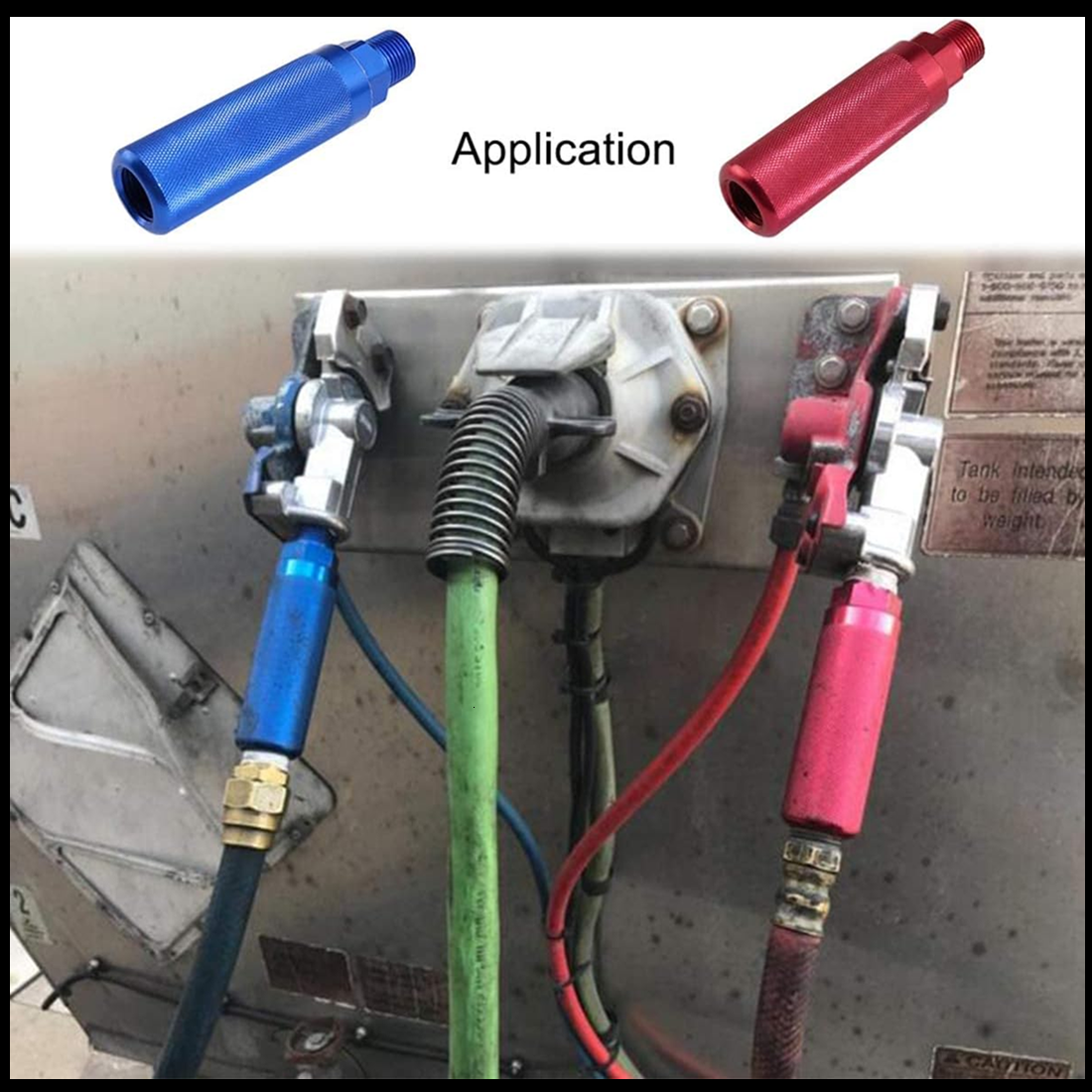 Glad Hand Handles Aluminum Gladhand Grips Glad Hand Extension Handle Set Red Blue for Semi Trucks and Trailers
