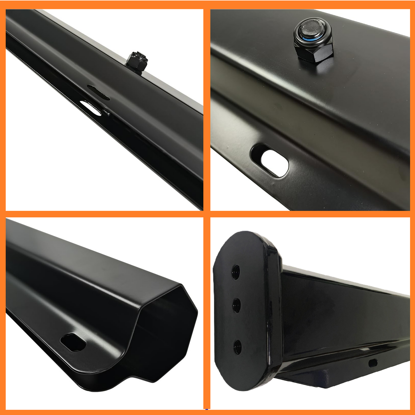 Straight Spring Loaded Mud Flap Hanger Black RH OR LH 1.125"&2.5'' for Semi Truck，Trailer