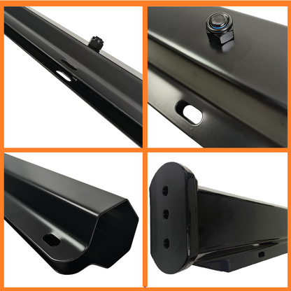 Straight Spring Loaded Mud Flap Hanger Black RH OR LH 1.125"&2.5'' for Semi Truck，Trailer