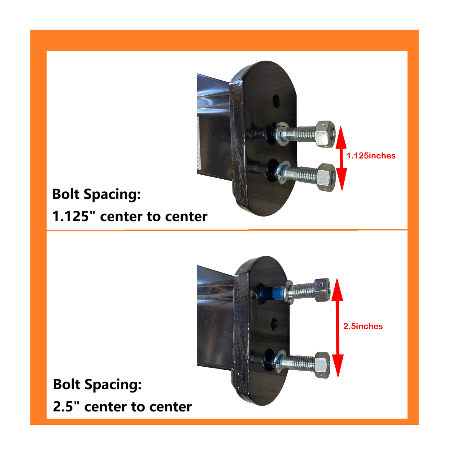Straight Spring Loaded Mud Flap Hanger Black RH OR LH 1.125"&2.5'' for Semi Truck，Trailer