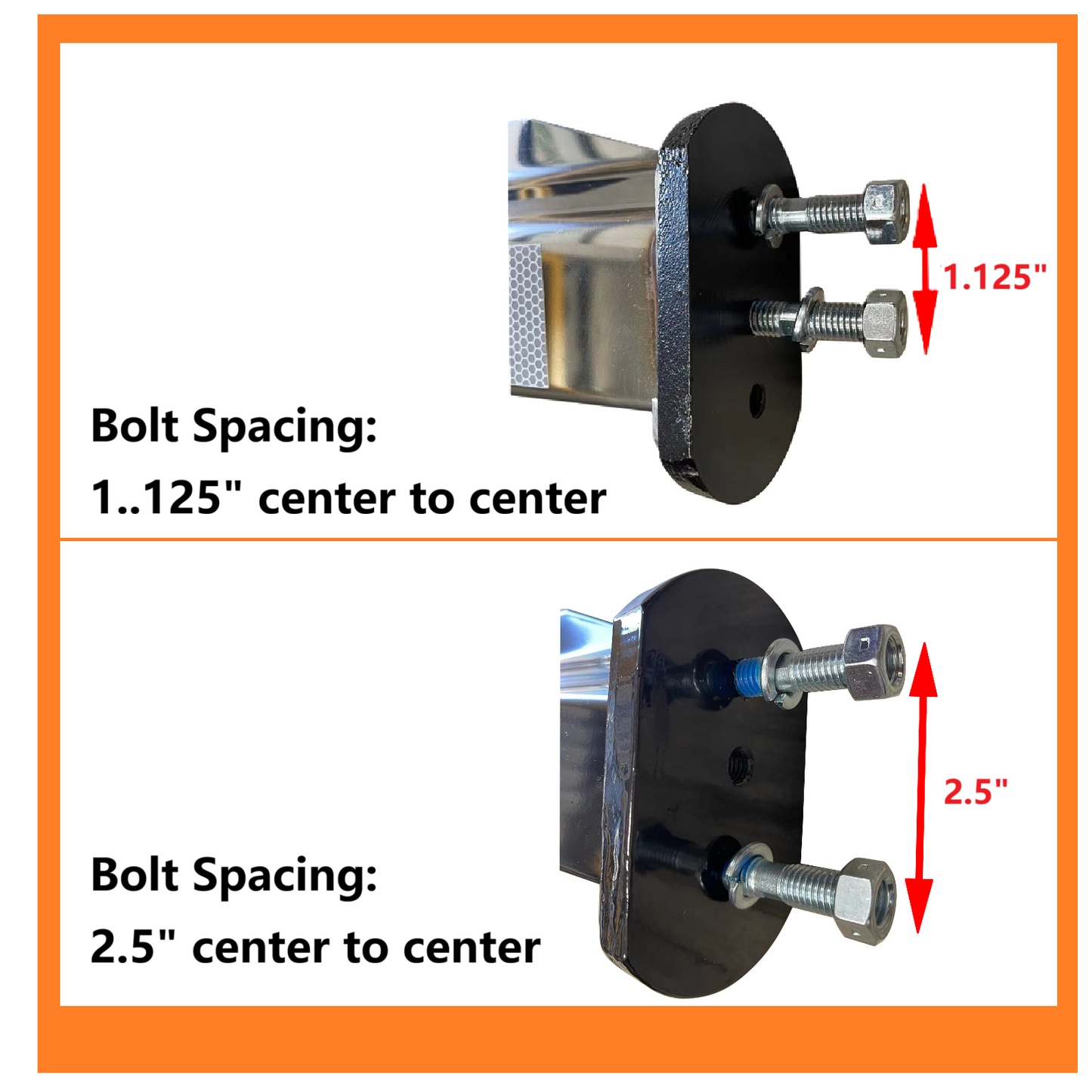 直式弹簧式挡泥板吊架，不锈钢材质，左右通用，尺寸为1.125英寸和2.5英寸，适用于半挂卡车和拖车。