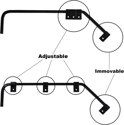 Square Steel Mud Flap Hanger Angled for truck semi-truck trailer