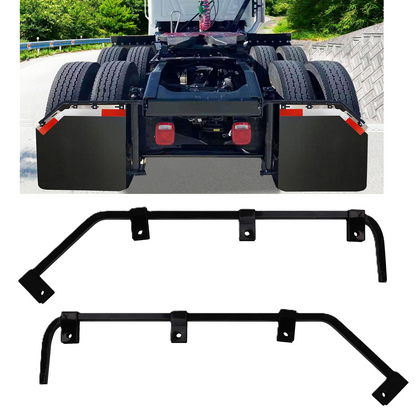 Square Steel Mud Flap Hanger Angled for truck semi-truck trailer