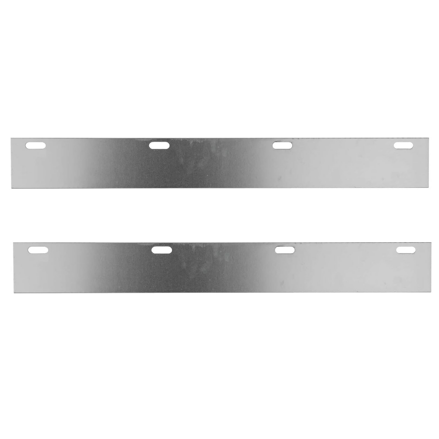 Mudflap Angled Aluminum Reflector Straight Conspicuity Kit Pair for Semi Truck, Trailer