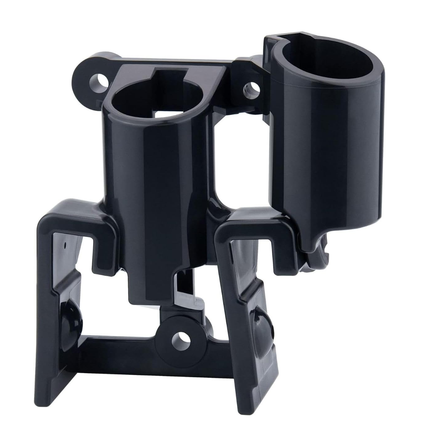 Glad Hand Holder Kit for Semi Trucks, Air Brake Coiled & Electric Power Cable Organizer Bracket - Black