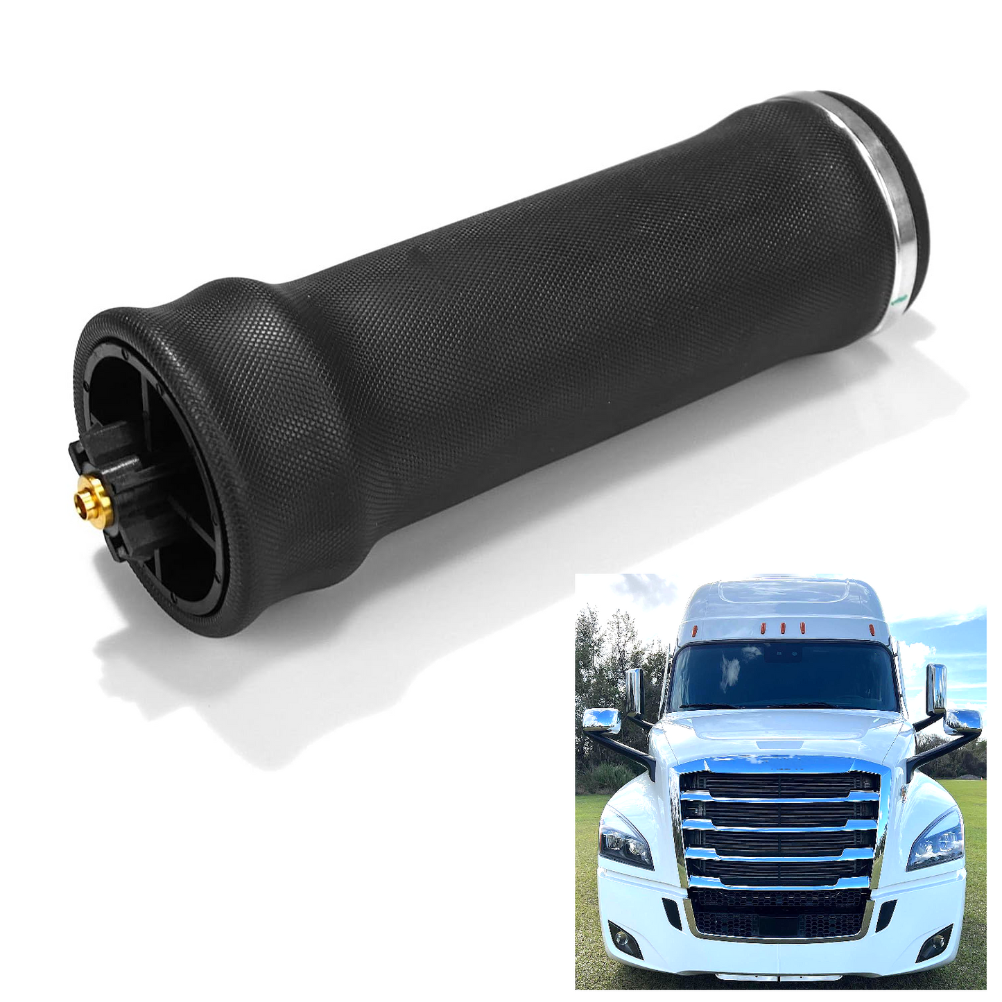 Cab Air Sleeper Spring Bag for Freightliner Century Class ST (Replaces Firestone 7215, W02-358-7215, Freightliner 18-52651-000, 18-40977-000)