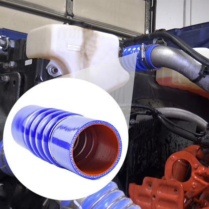 Silicone Upper Radiator Coolant Hose 2.5" ID F50-6308 28359 Compitable with PACCAR Peterbilt Kenworth Replacement，HOSE-COOL 2-1/SIL BLUE for Semi Truck,Trailer