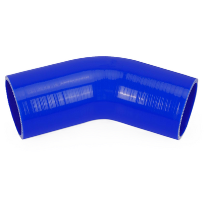 2.5 Inch Silicone Hose Elbow, 45 Degree High Performance Coupler Silicone Hose ID 2.5”/63mm for Semi Truck Intercooler Intake Piping- Blue